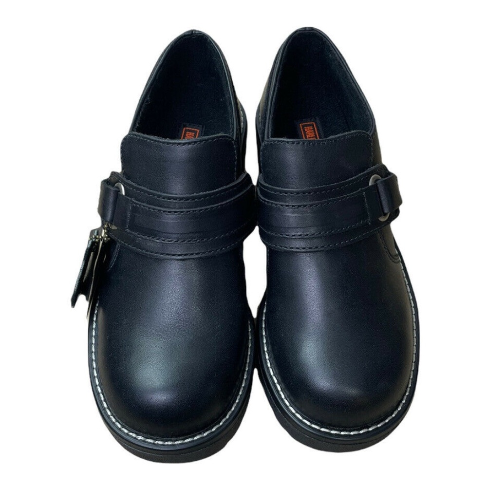 Harley Davidson 83002 Womens Black Leather Oxford Mary Janes Size: 7 - 8.5 VTG.